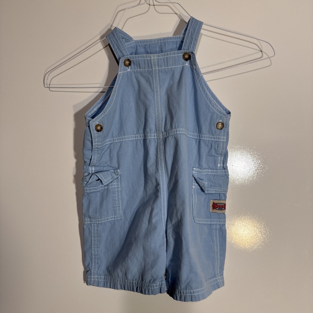 Charlie‎ Rocket Made In The USA Mini Rocket Overalls Light Blue Large